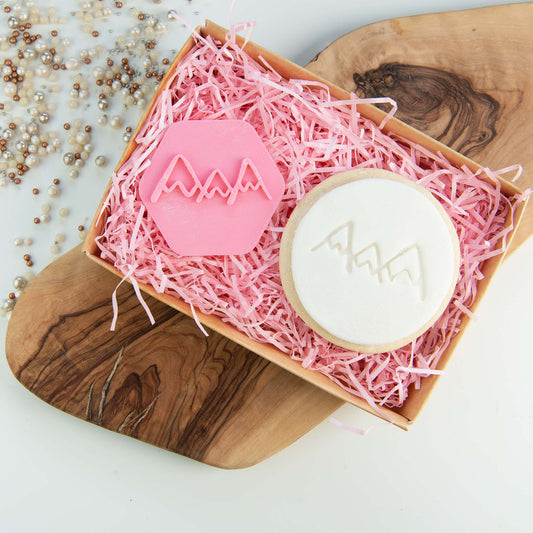 Mountain Range Wild One Baby Shower Cookie Stamp