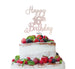 Happy 16th Birthday Pretty Cake Topper Glitter Card White