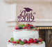 Class of 2019 Graduation Cake Topper Glitter Card Dark Purple