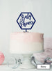 Baby Shower Hexagon Cake Topper Premium 3mm Acrylic Navy