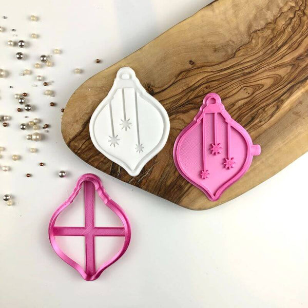 Teardrop Bauble Christmas Cookie Cutter and Stamp