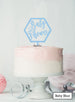 Baby Shower Hexagon Cake Topper Premium 3mm Acrylic Baby Blue