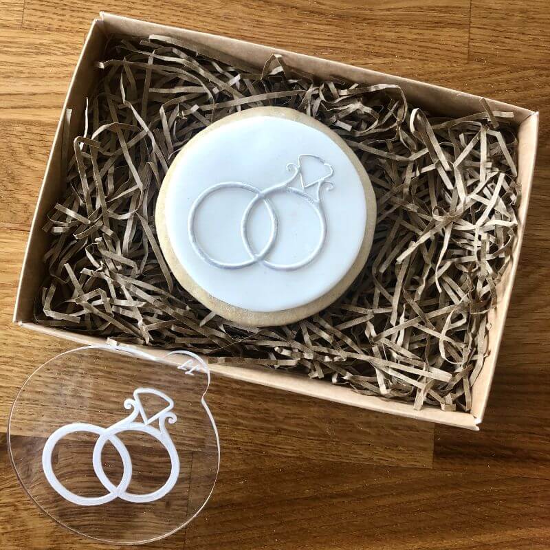 Wedding Rings Cookie Embosser