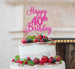 Happy 40th Birthday Pretty Cake Topper Glitter Card Hot Pink