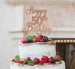 Happy 50th Birthday Pretty Cake Topper Glitter Card Rose Gold