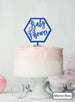 Baby Shower Hexagon Cake Topper Premium 3mm Acrylic Mirror Blue