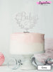 Baby Semi-Wreath Baby Shower Cake Topper Premium 3mm Acrylic Grey