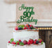 Happy 90th Birthday Pretty Cake Topper Glitter Card Green