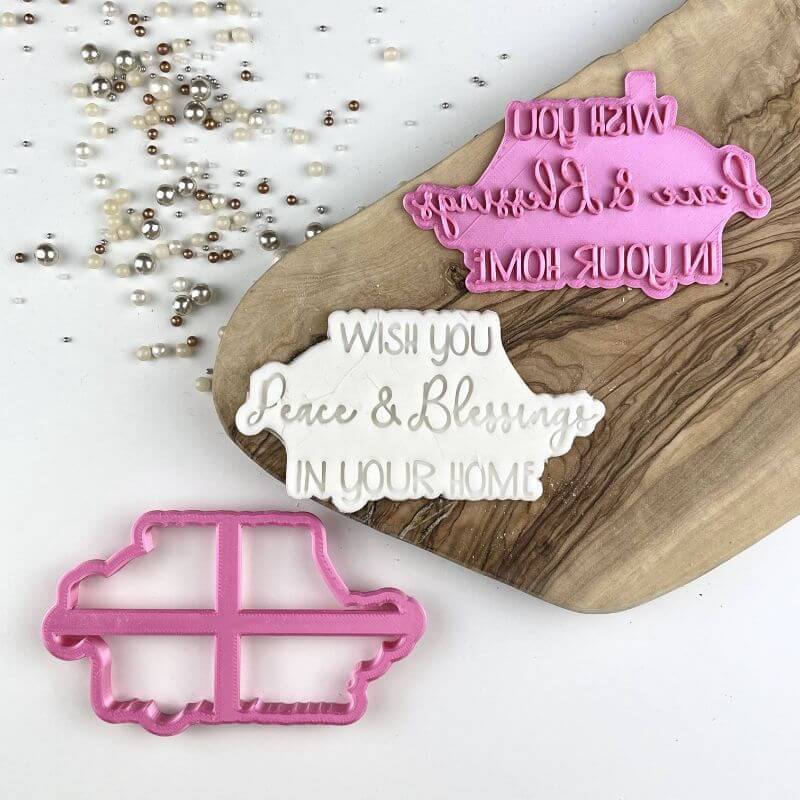 Wish You Peace and Blessings in Your Home Ramadan Cookie Cutter and Stamp