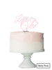 Little Cutie Baby Shower Cake Topper Premium 3mm Acrylic Baby Pink