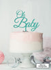 Oh BABY Baby Shower Cake Topper Premium 3mm Acrylic Mirror Turquoise