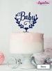 Baby Semi-Wreath Baby Shower Cake Topper Premium 3mm Acrylic Navy