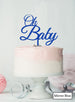 Oh BABY Baby Shower Cake Topper Premium 3mm Acrylic Mirror Blue