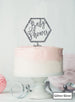 Baby Shower Hexagon Cake Topper Premium 3mm Acrylic Glitter Silver